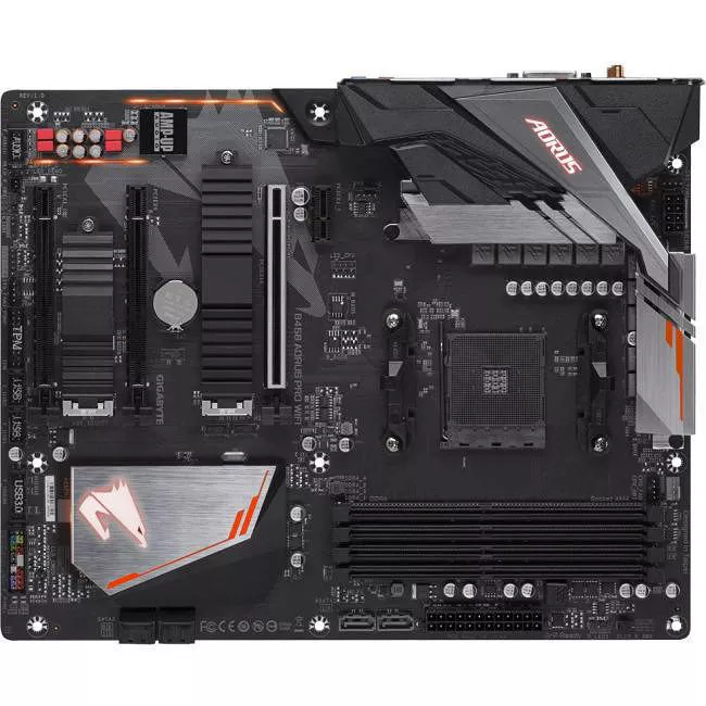 GIGABYTE B450 AORUS PRO WIFI Desktop Motherboard - 1x Socket AM4
