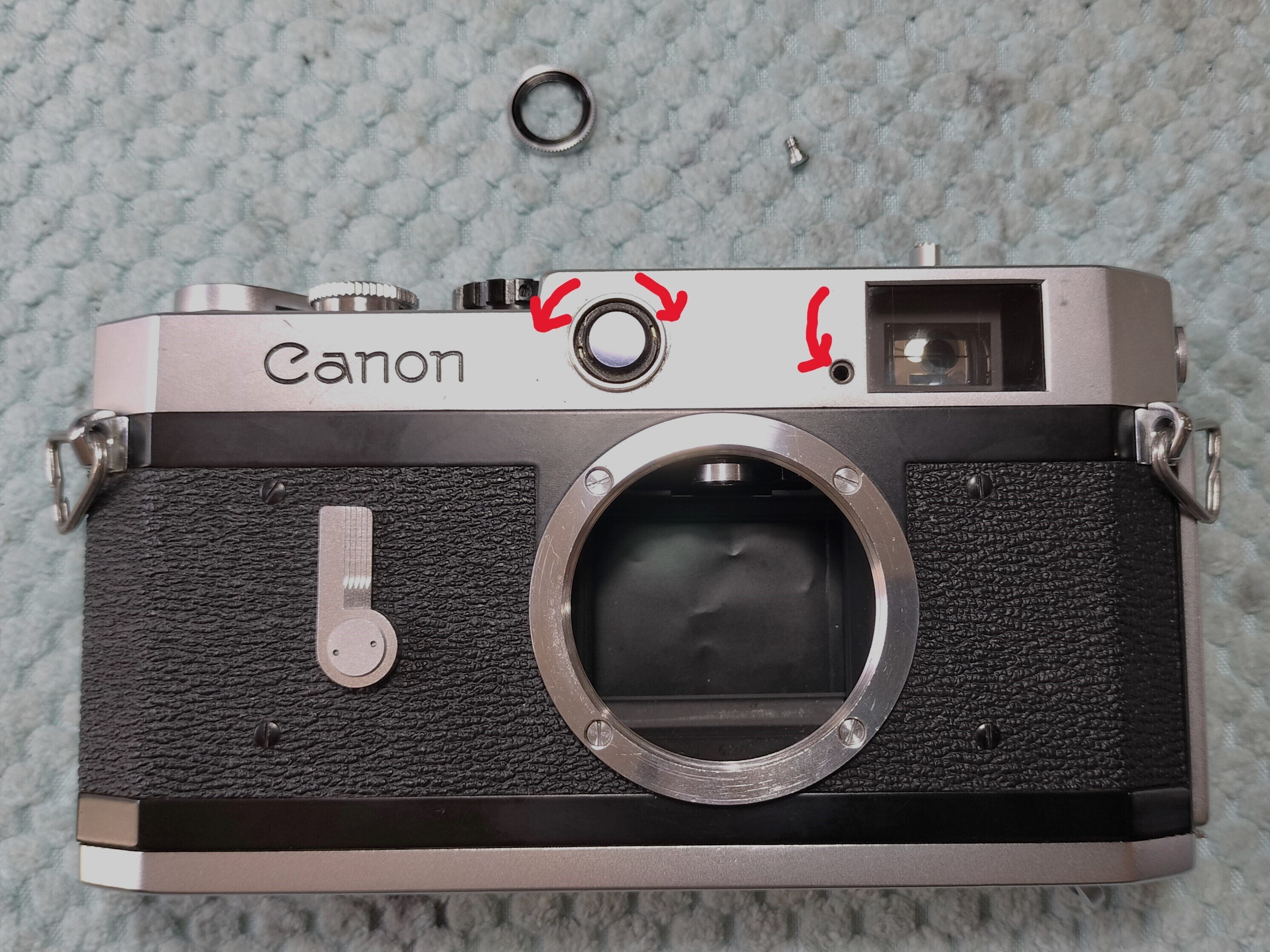 Canon Pの分解｜フィルムカメラ修理のアクアカメラ