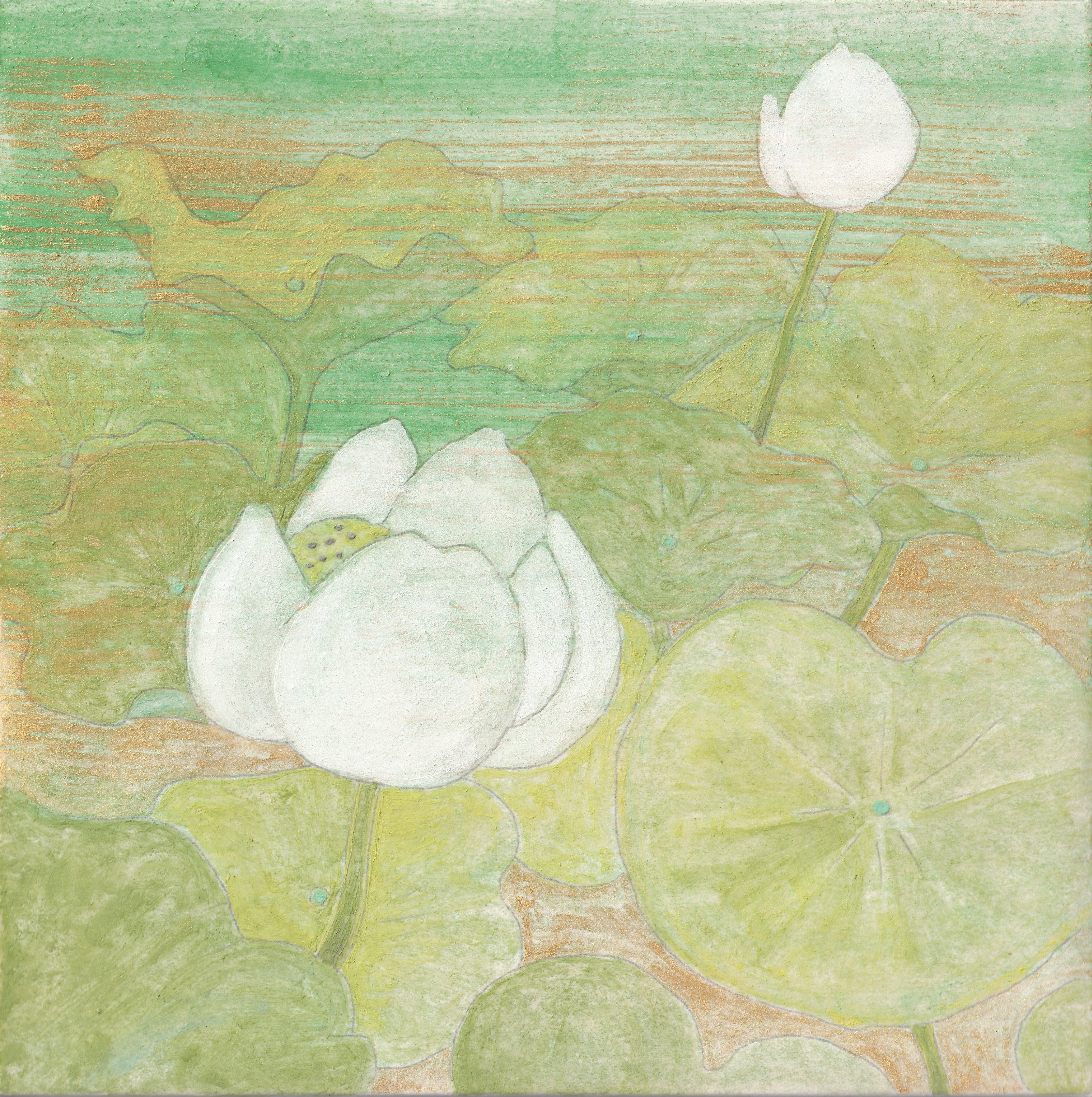 蓮の花の日本画｜森野なか