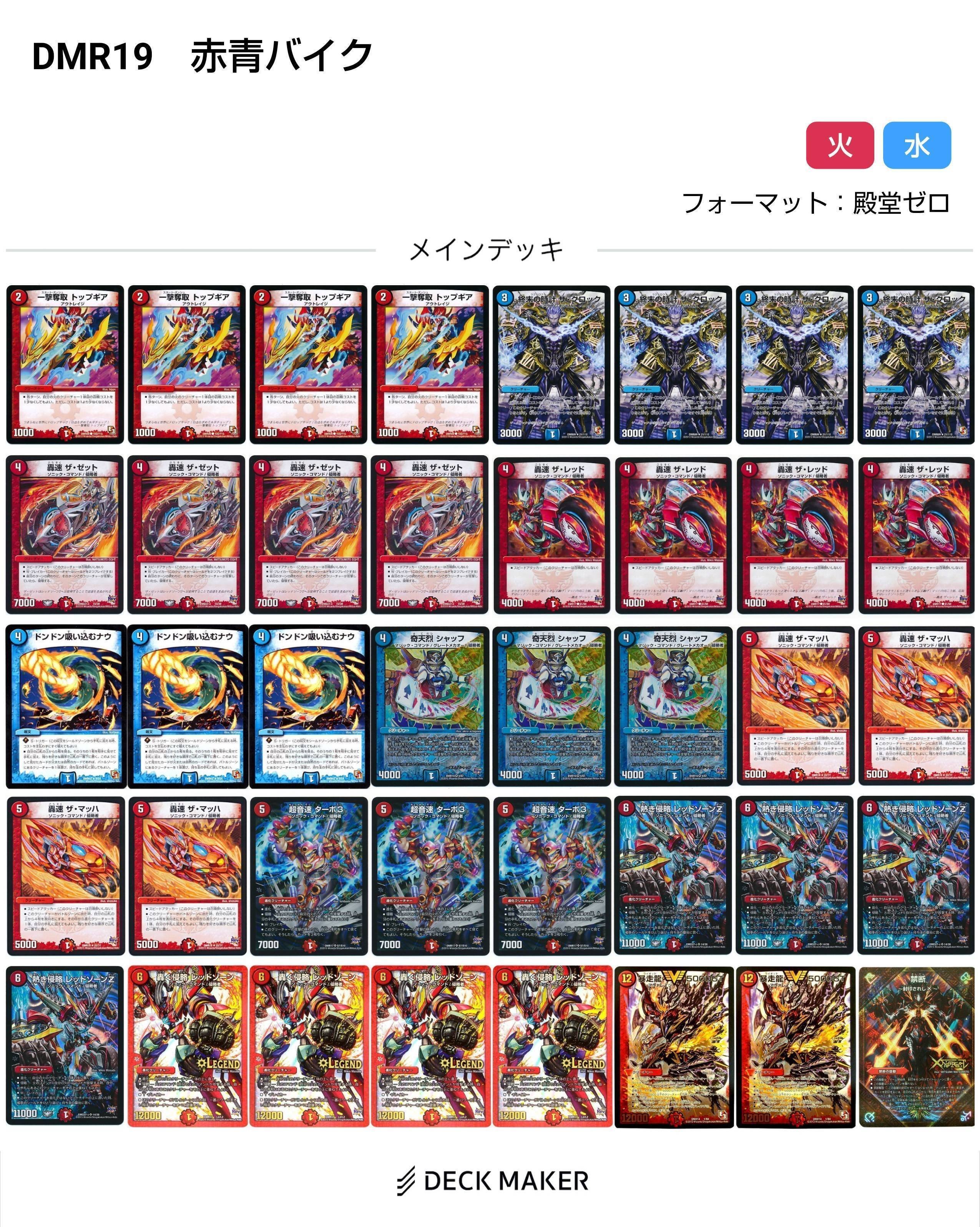 cs優勝構築】 追跡付き デアリバイク レッドゾーン レッゾ デッキ cs