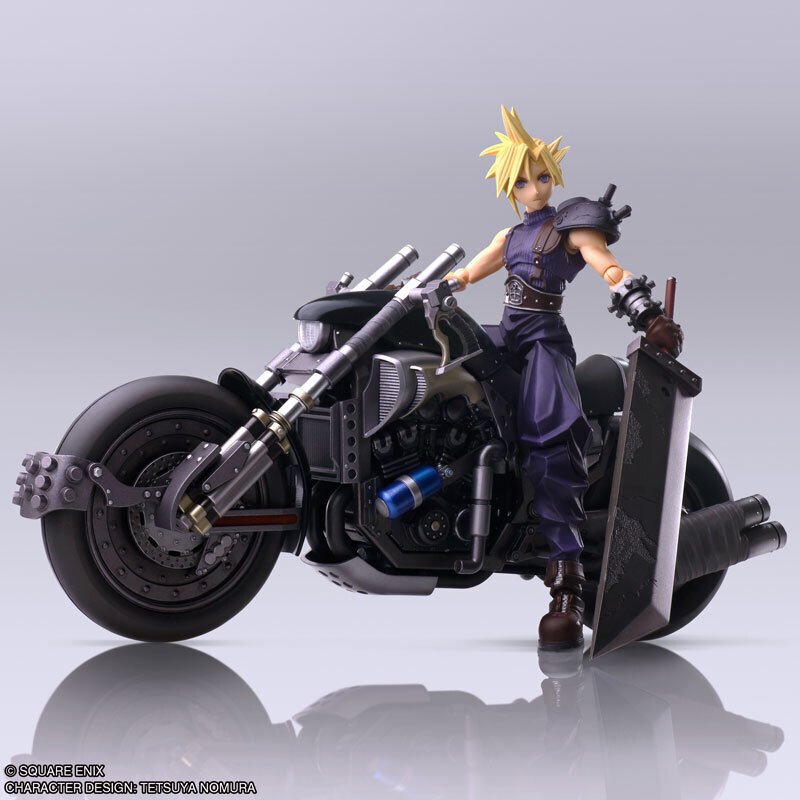 FF7』オリジナルに基づいた造形のクラウド＆バイク「ハーディ