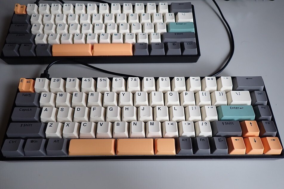 分割スペースバー付きキーキャップ｜JA7RHK