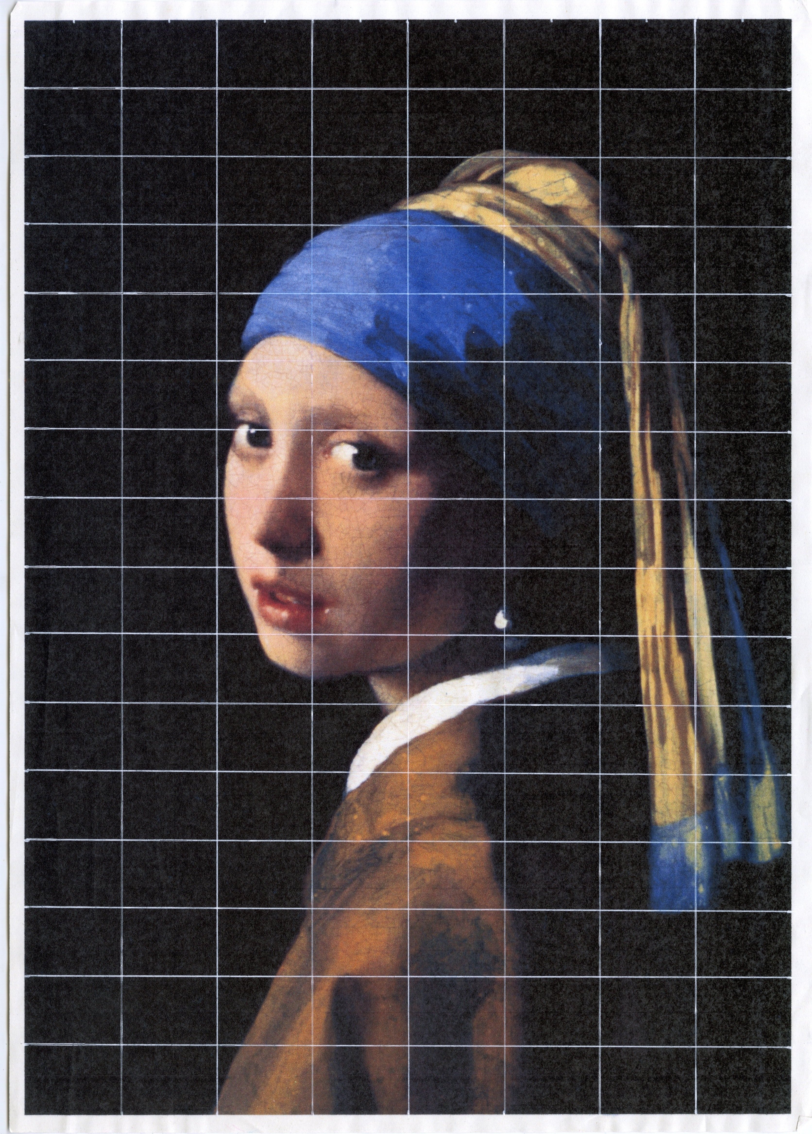 課題作品】 真珠の耳飾りの少女 模写｜鈴木杏子