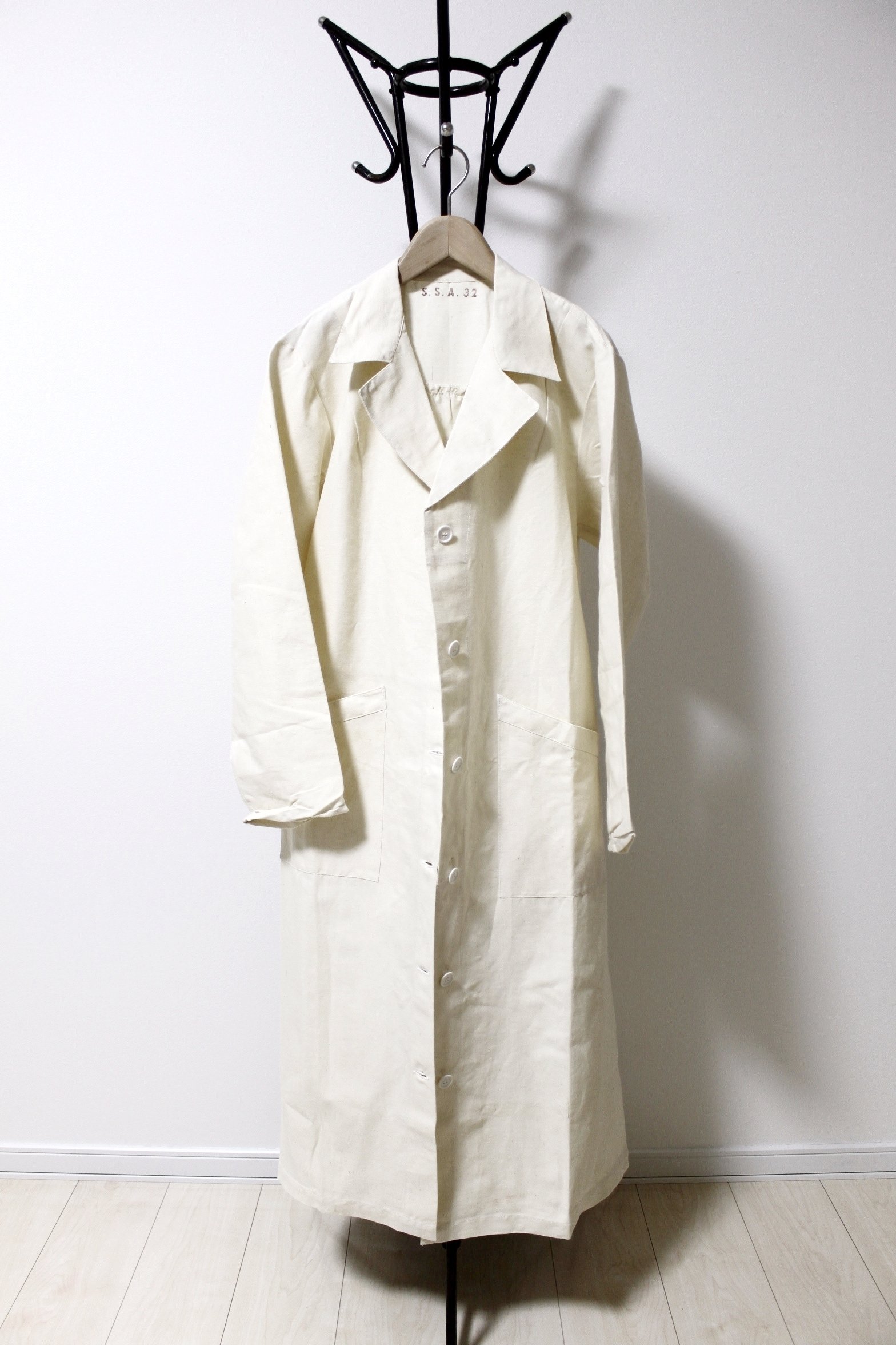 育て甲斐のあるリネンの古着 | 40s FRENCH ARMY LINEN HOSPITAL COAT