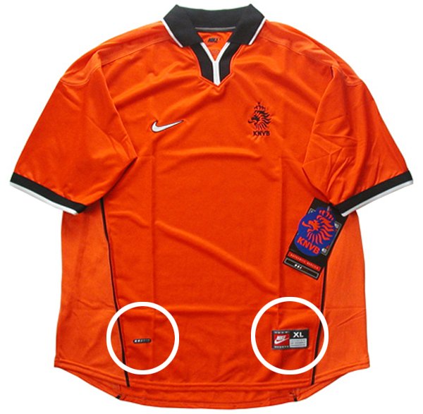 90年代NIKEデザイン！オランダ代表の1998アウェイ「選手用」長袖