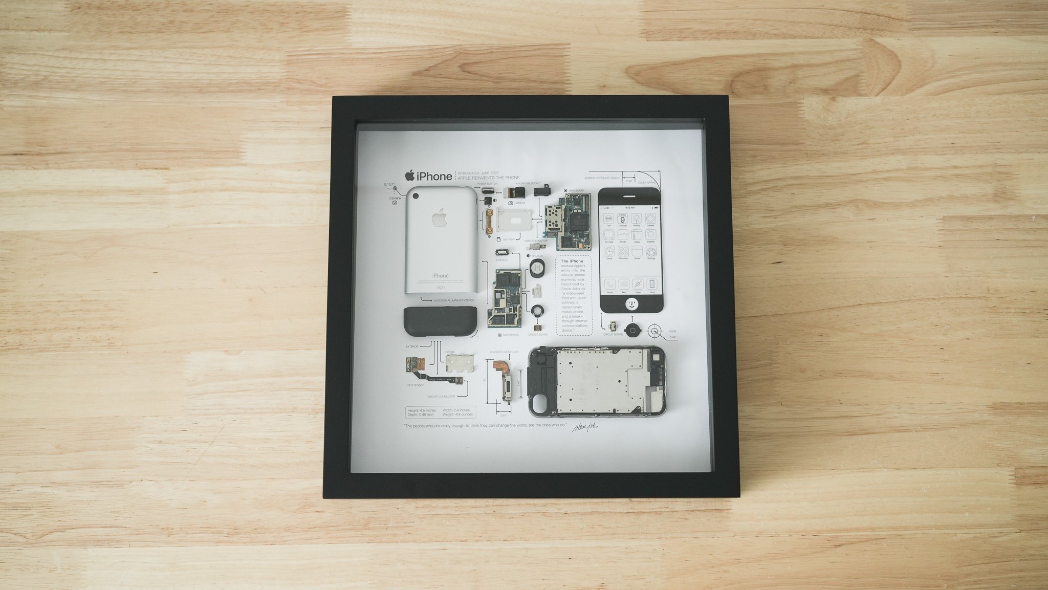 Apple好きに超オススメ】Grid Studioの初代iPhone分解アートレビュー