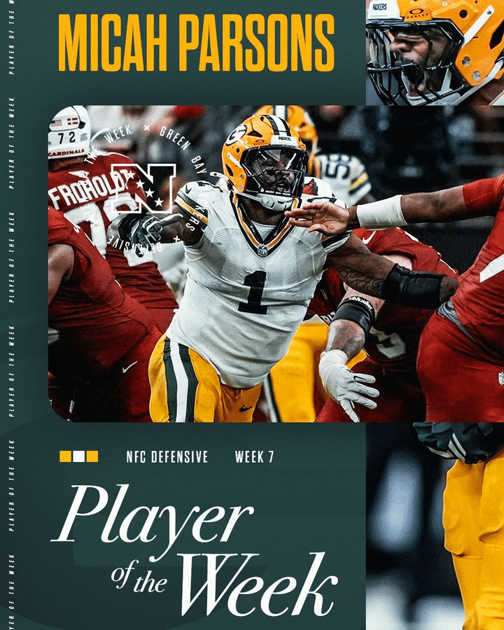 止まらない支配力】マイカ・パーソンズ、NFC週間最優秀ディフェンス