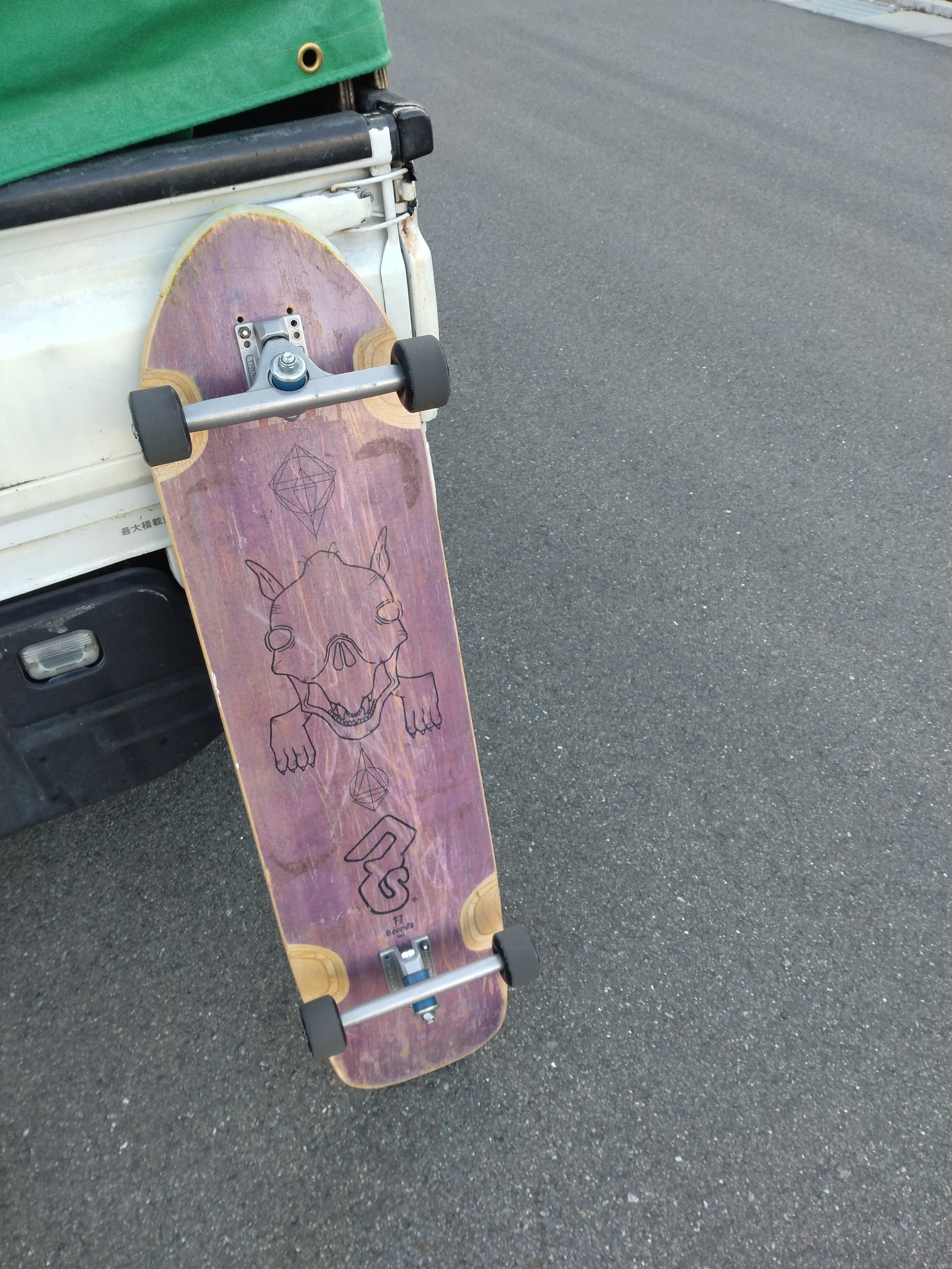 ダウンヒル用スケートボードを自作する｜おおゆ