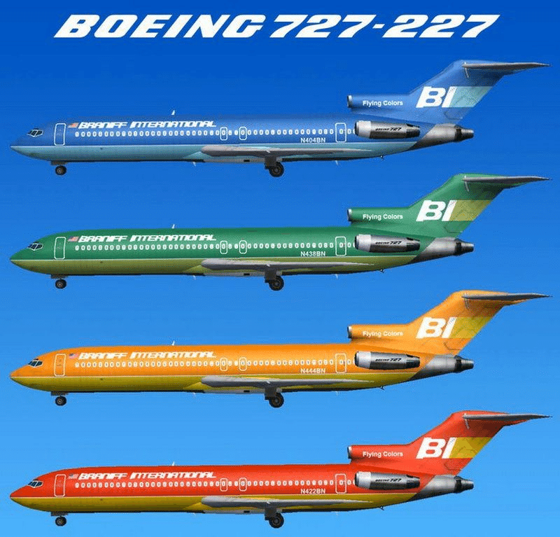 大好きなエアライン ②BRANIFF カラフル・ポップな機体が空を飛ぶ