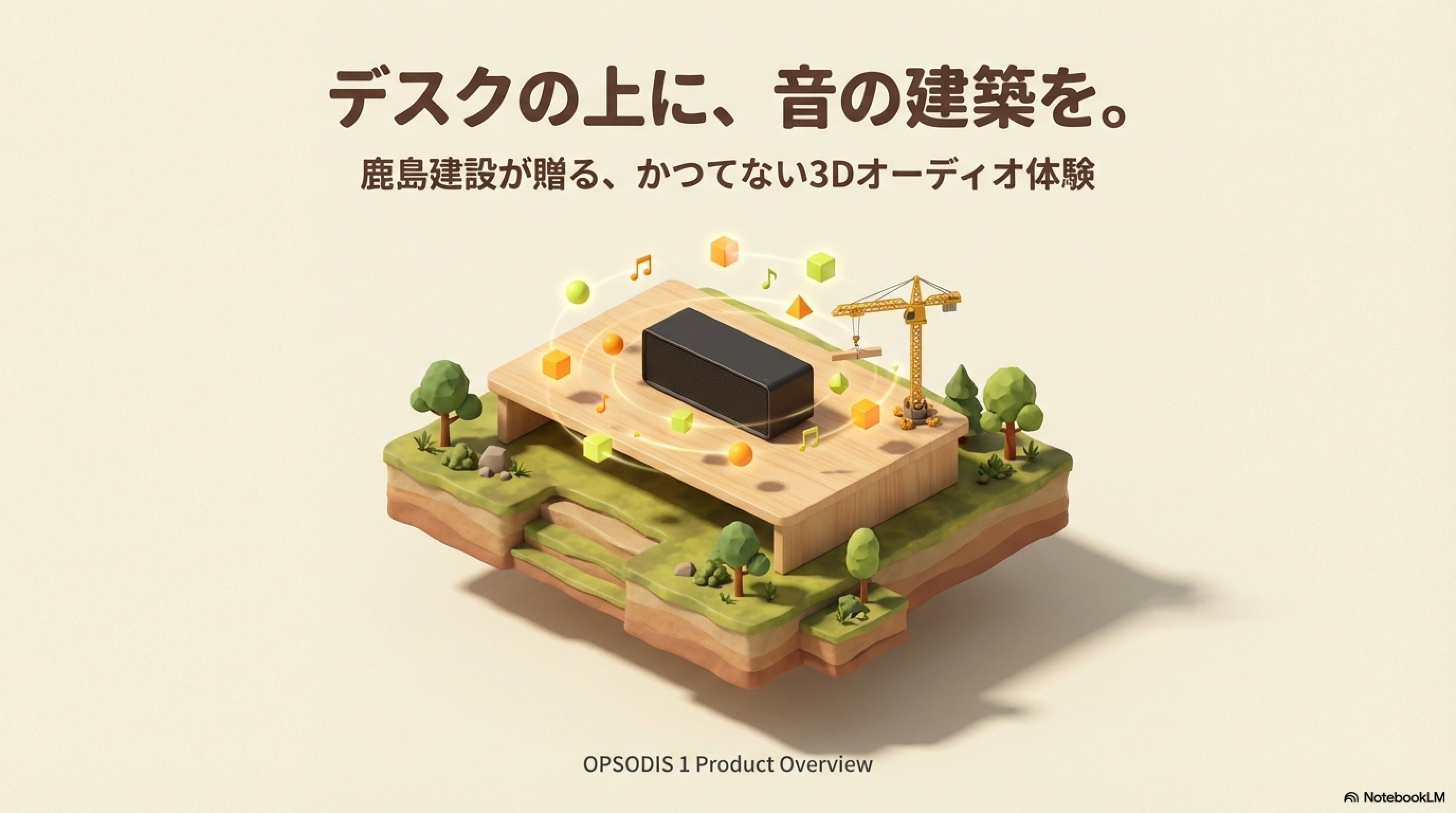 鹿島建設が放つ究極の立体音響。デスクトップスピーカー「OPSODIS 1