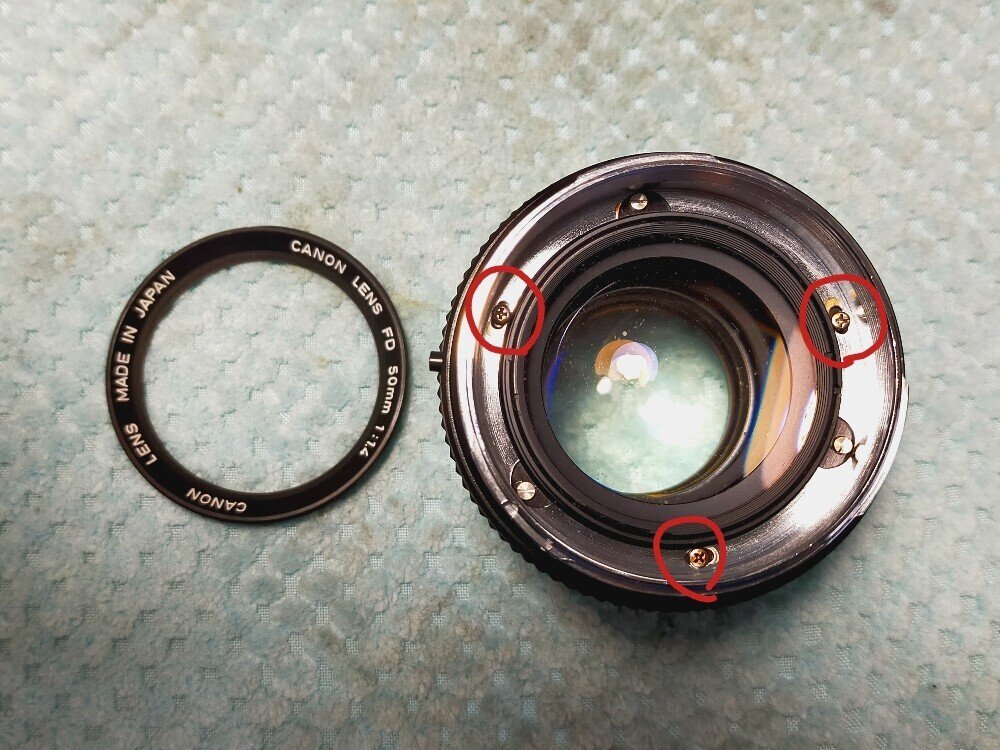 Canon FD 50mm F/1.4の分解｜フィルムカメラ修理のアクアカメラ