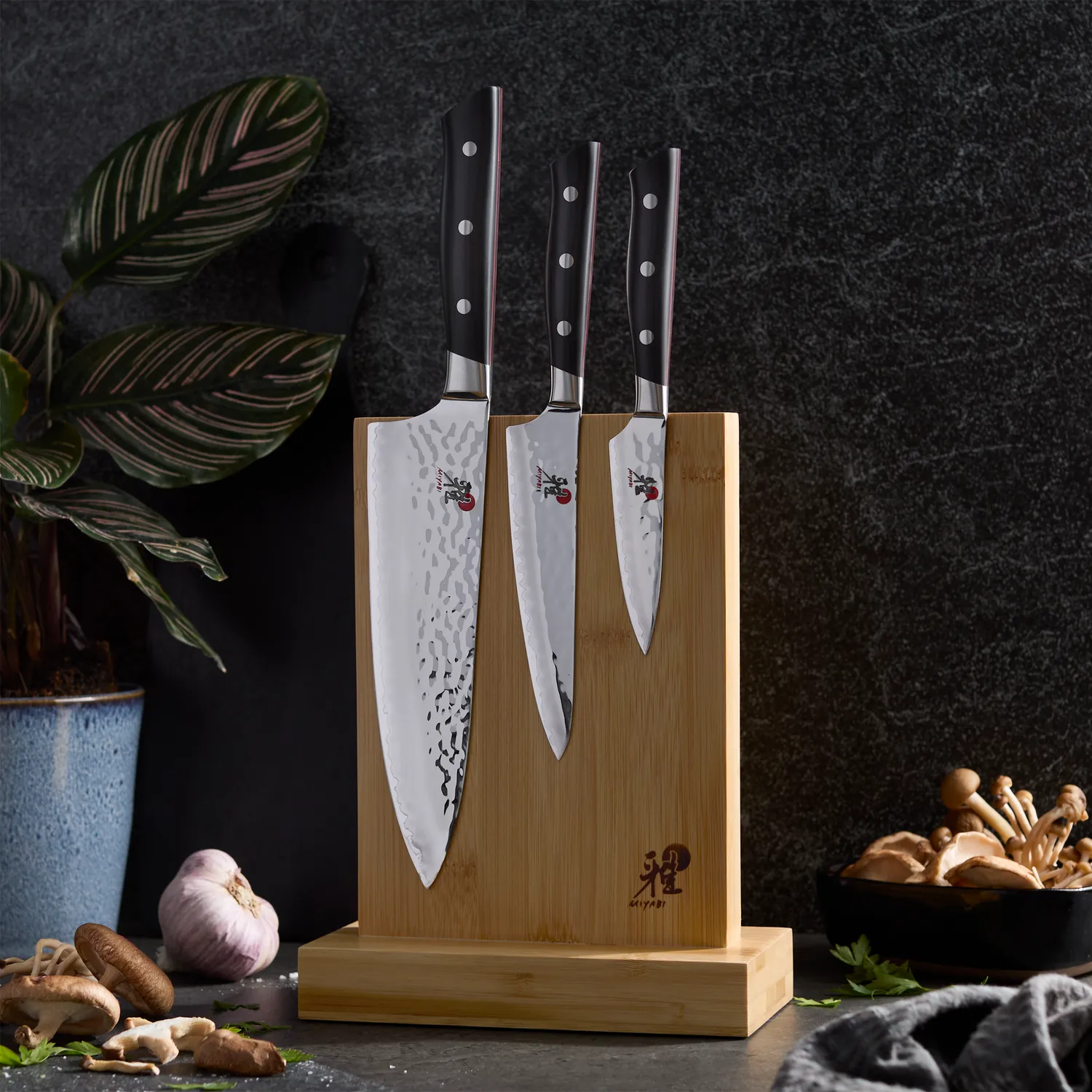 Miyabi Hisho 4-Piece Easel Knife Block Set | Sur La Table