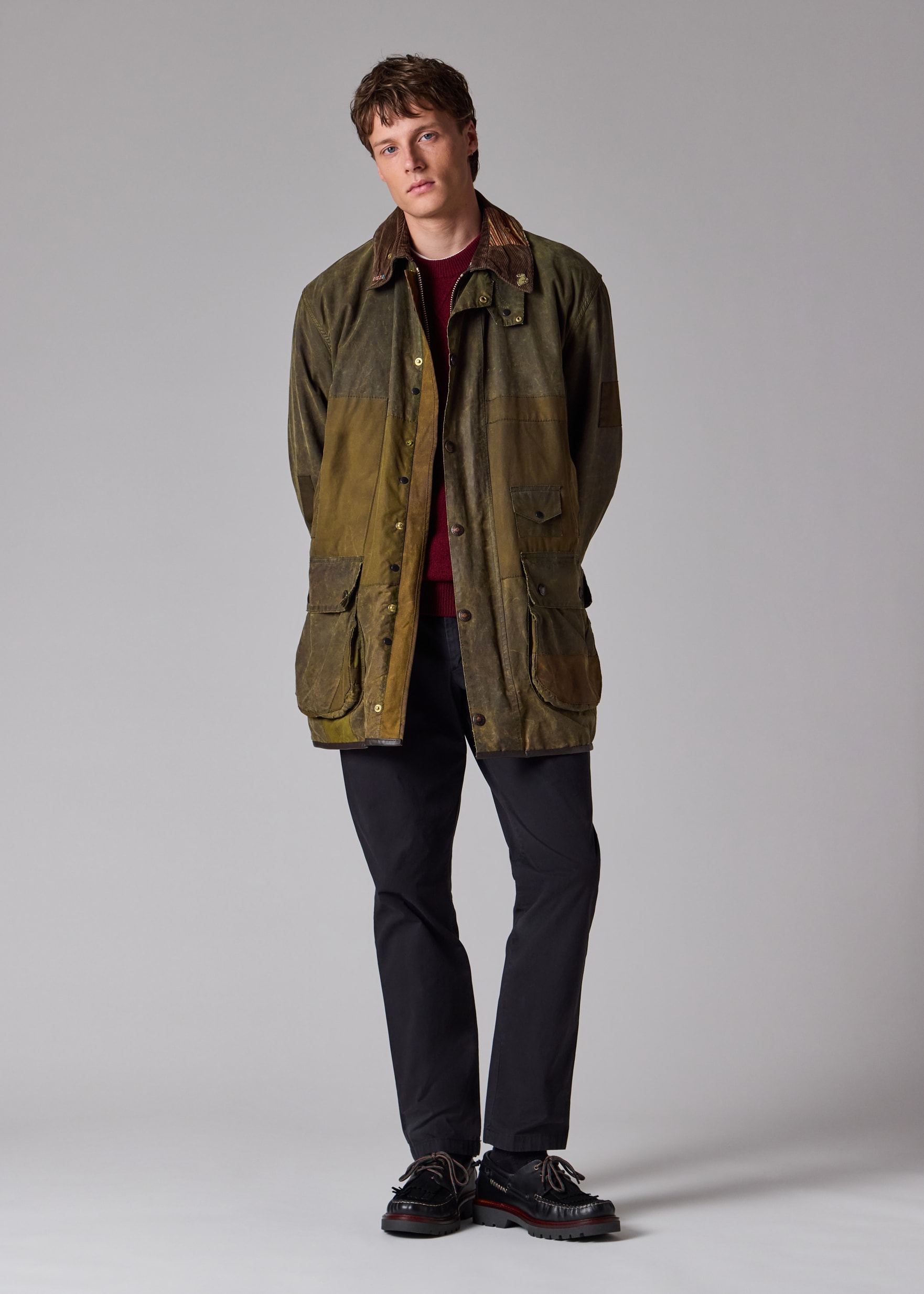 Paul Smith loves Barbour - Re-Loved Green Waxed Jacket Seven