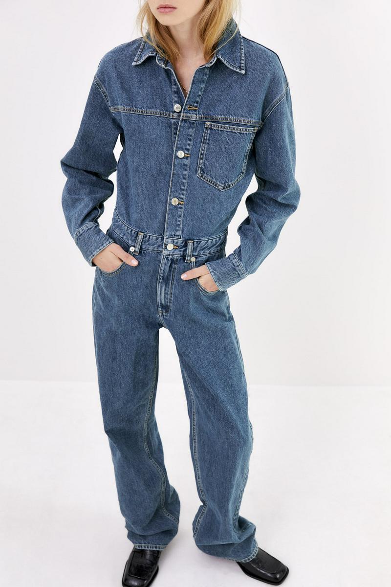 ZARA(ザラ)の「デニムジャンプスーツ」 - PARTE