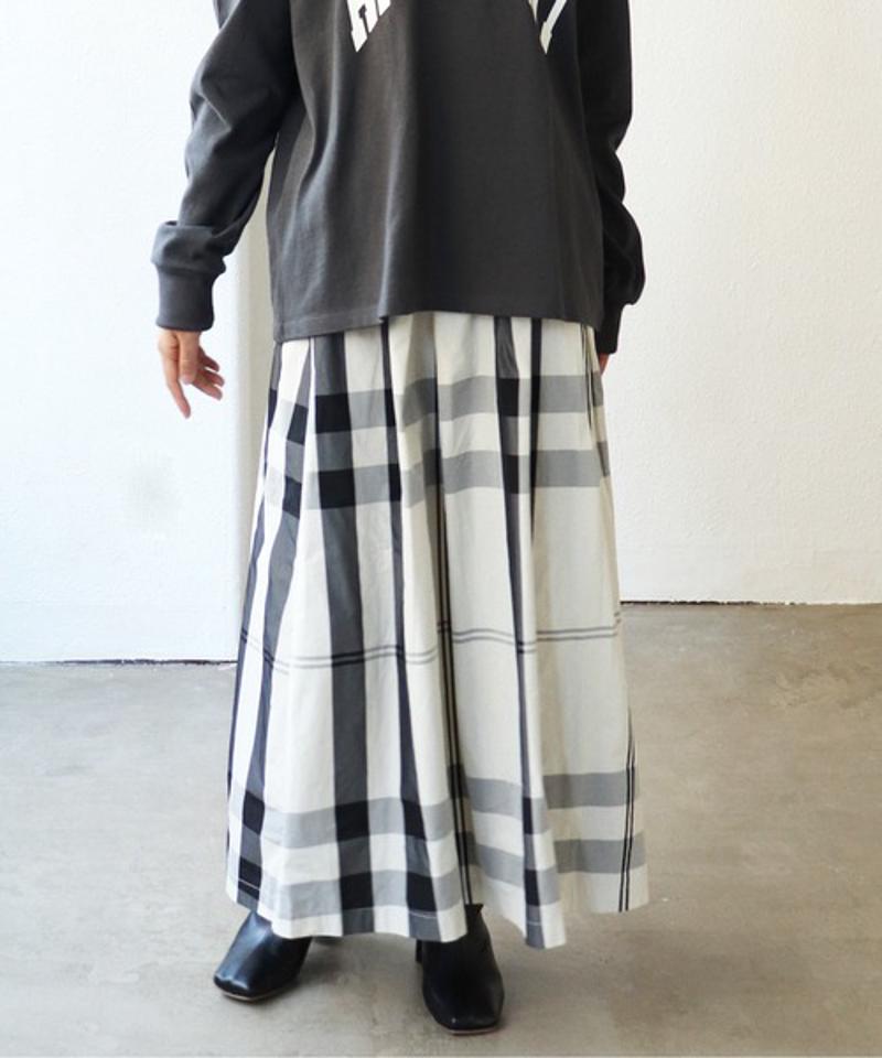 Shelly island(シェリーアイランド)の「大柄チェックロングスカート