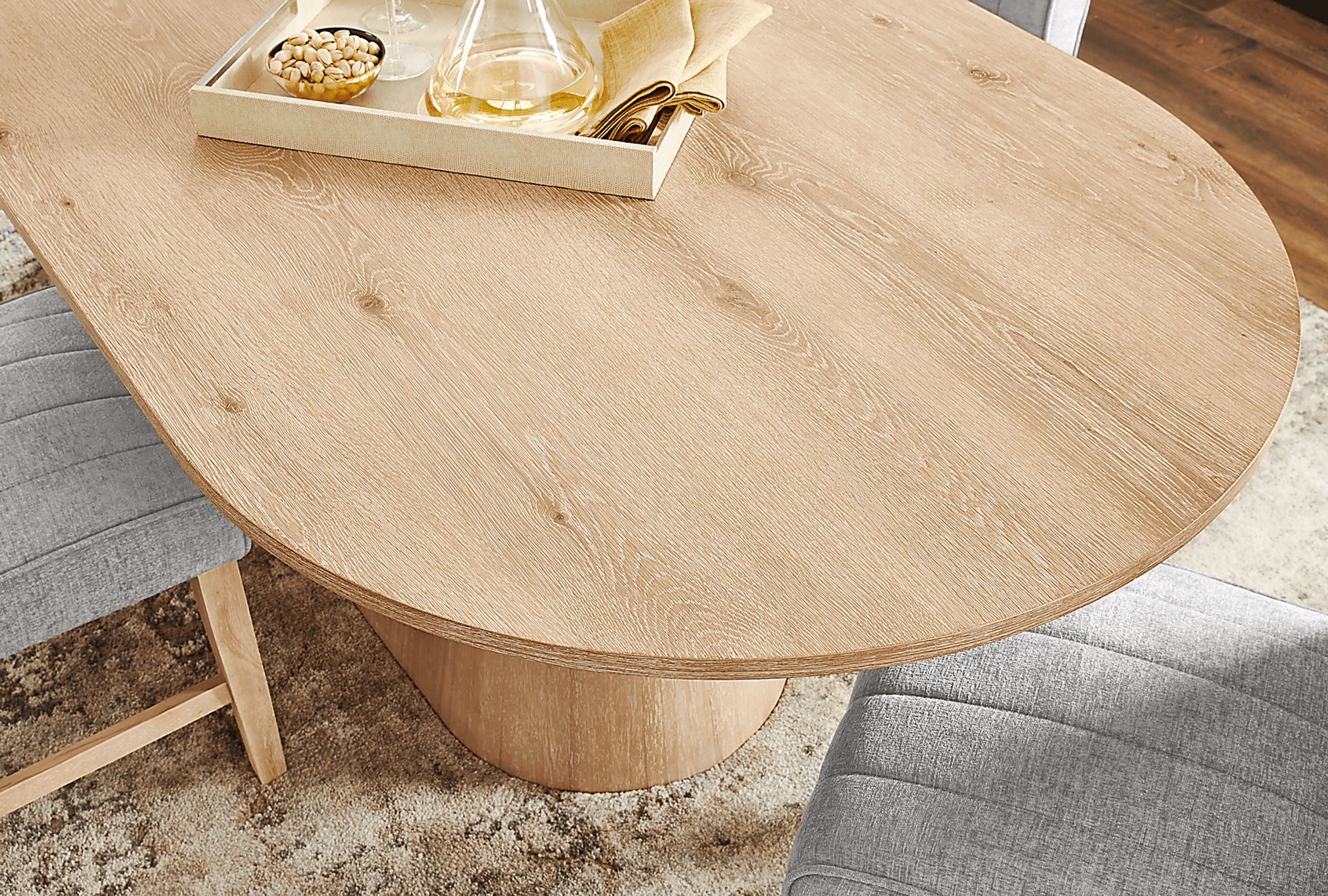 Kendall 2 Pc Natural Light Wood Oval Dining Table | Rooms to Go