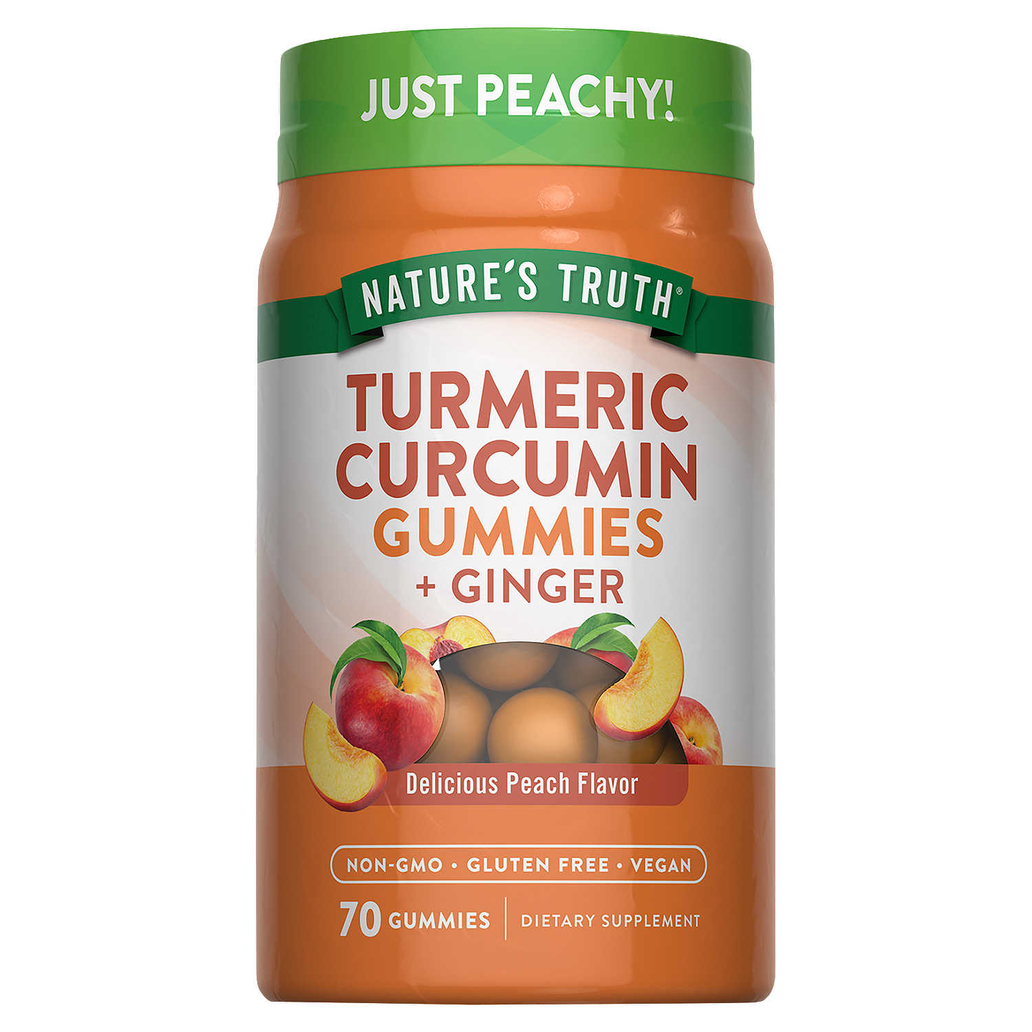 Nature's Truth Turmeric Curcumin + Ginger Delicious Peach Flavor