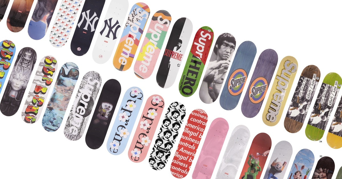 Rare Collection of 131 Supreme Skateboard Decks To Lead Bonhams