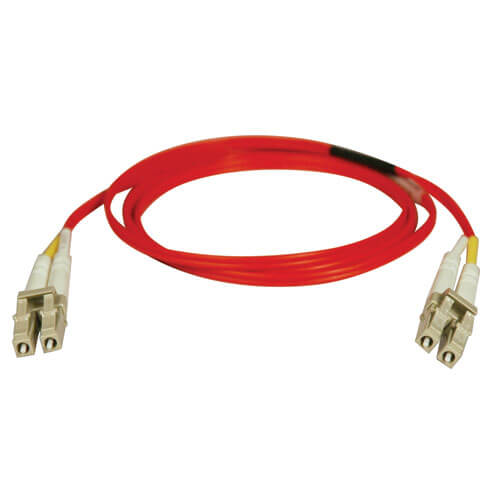 Duplex Multimode 62.5/125 Fiber Optic Cable LC-LC, Red, 2M 6-ft