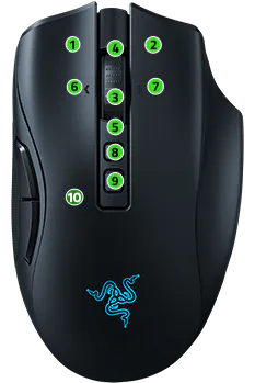 カスタマイズ可能な MMO ワイヤレスゲーミングマウス - Razer Naga V2