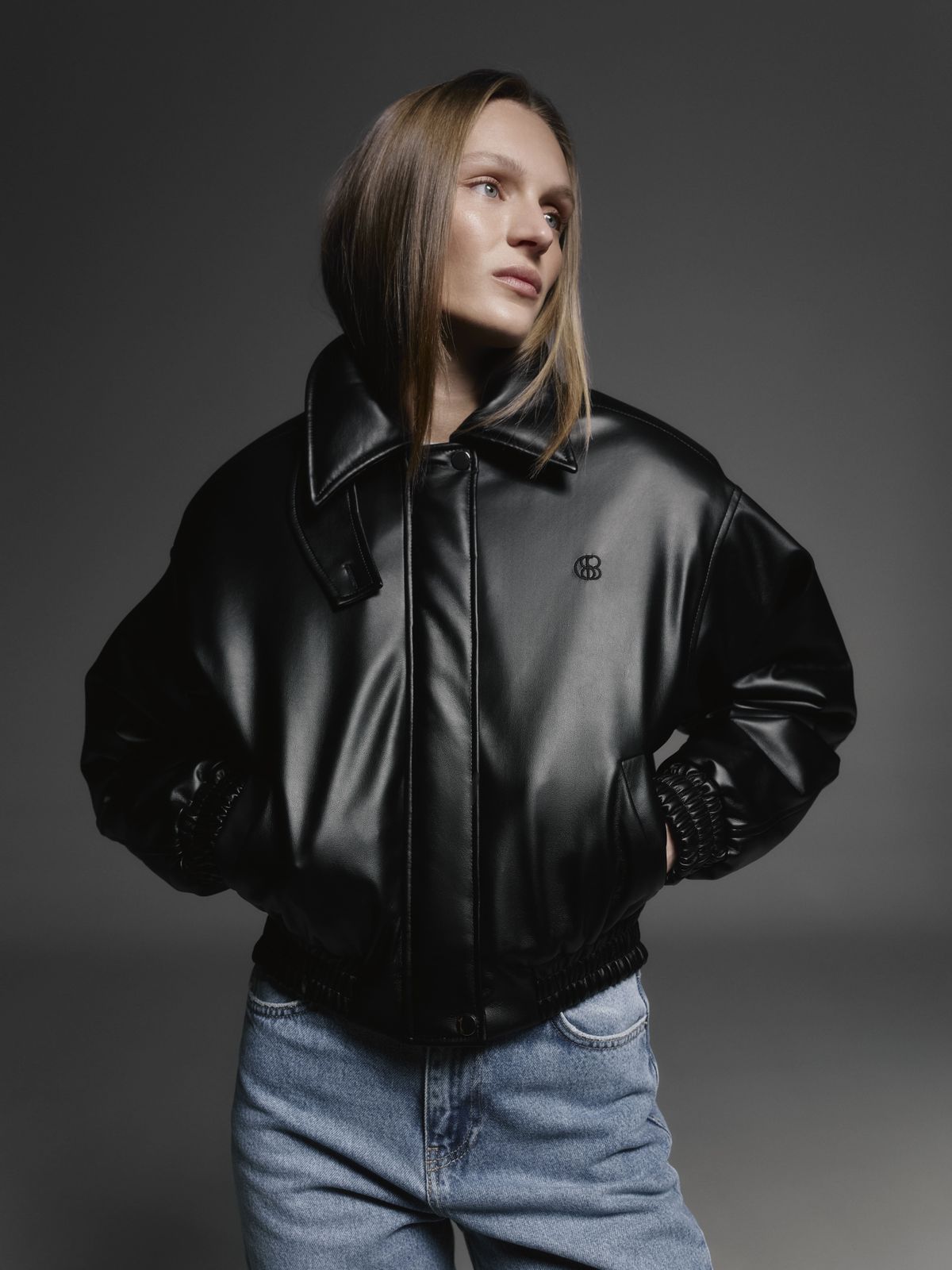 Insulated Puffed Bomber Jacket - Black | COOSH