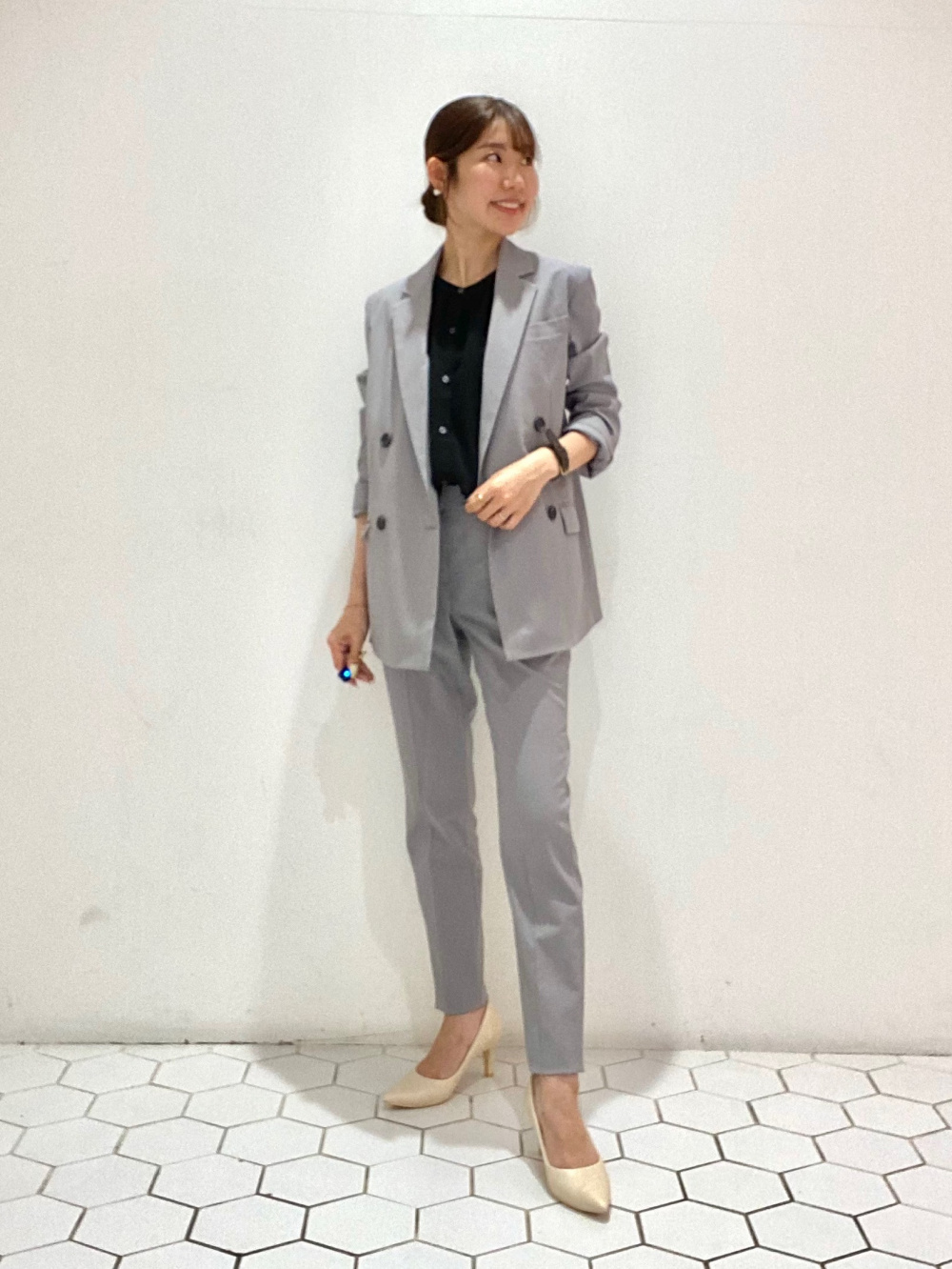 2024年モデル【丈長め】ワイドパンツ（リネンブレンド）、リネン