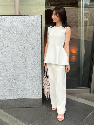 PLST(プラステ)公式 | 2024年モデル【丈長め】ワイドパンツ（リネン