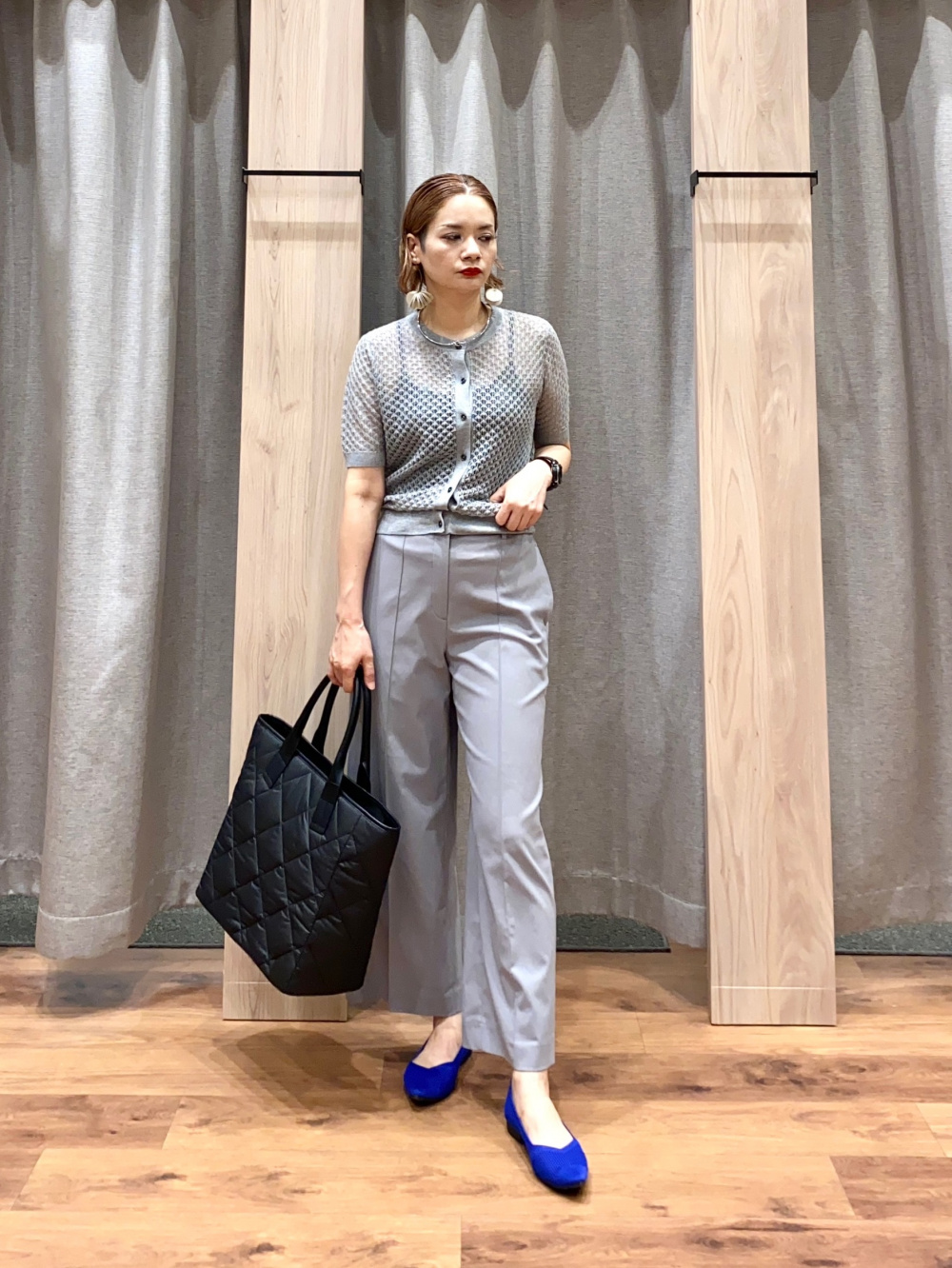 2024年モデル ワイドパンツ（リネンブレンド）、リネンブレンドダブル