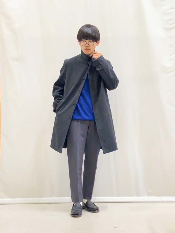 プレシャスニットメルトンスタンドカラーコート」の着用コーディネート