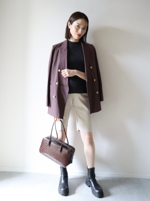 PLST(プラステ)公式 | リネンブレンドダブルジャケット