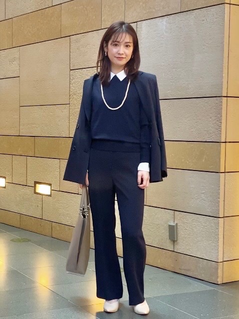 トリアセブレンドダブルジャケット、トリアセブレンドテーパードパンツ