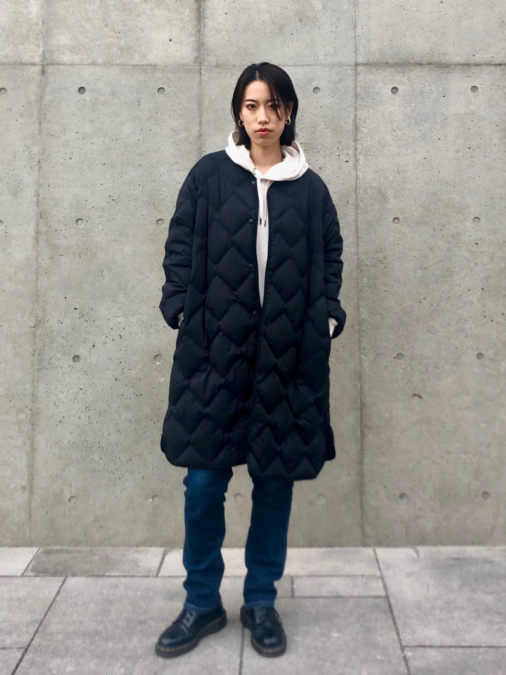 ウルトラライトダウンリラックスコート」の着用コーディネート