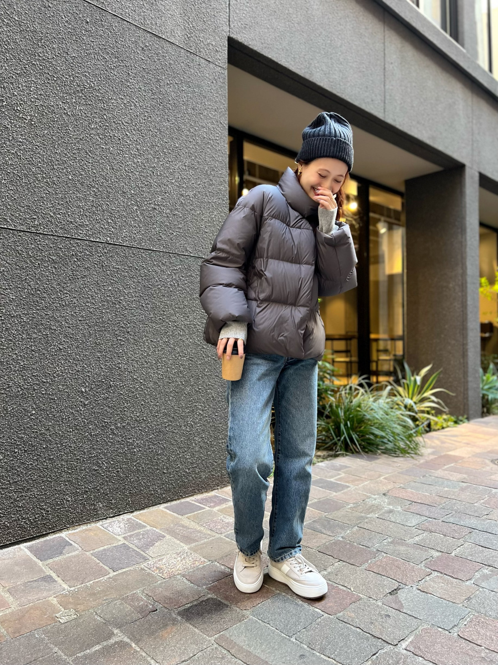 パウダーソフトダウンジャケット/NANODESIGN、プレミアムラムクルー