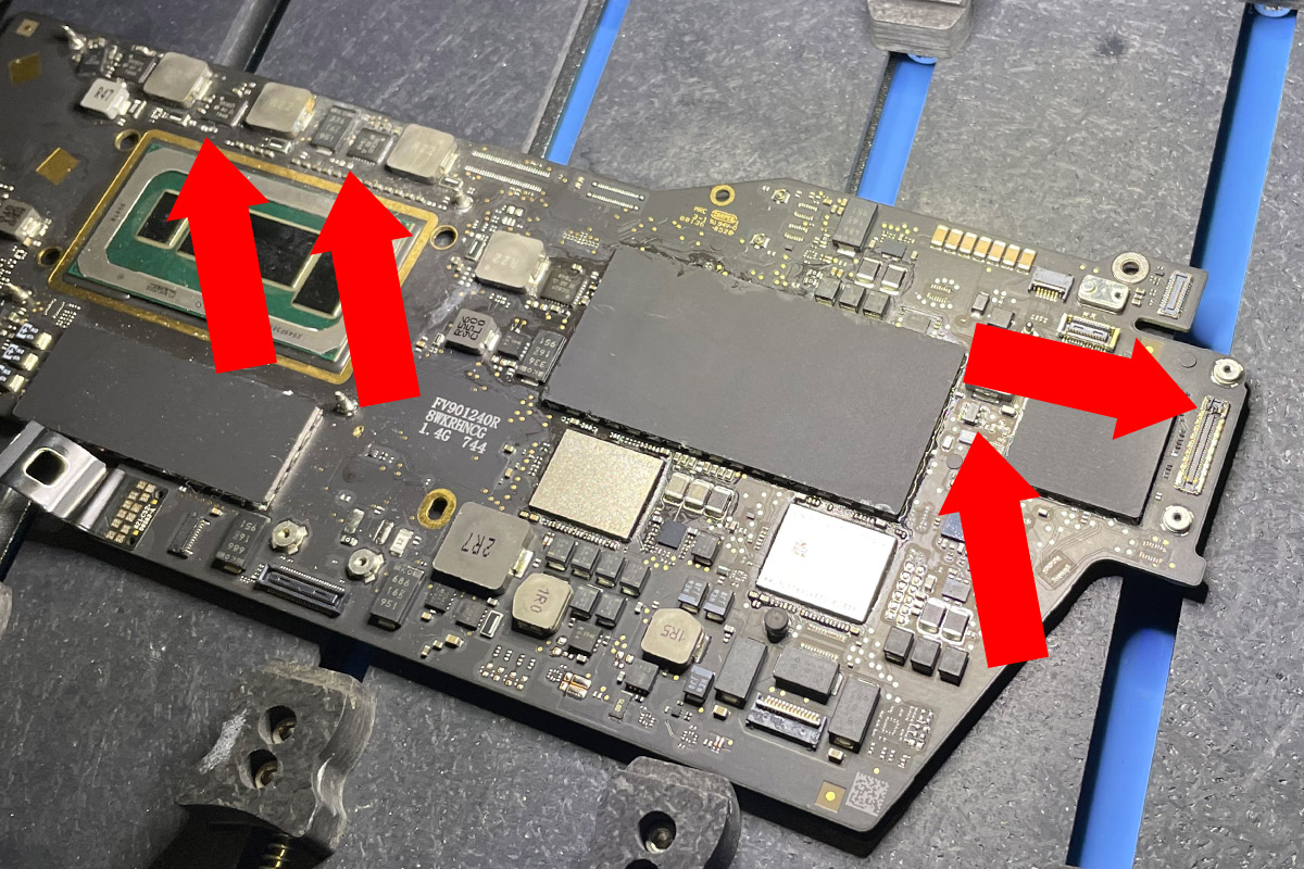 MacBook Pro 2019 13inch A2159 水没ロジックボード基板修理