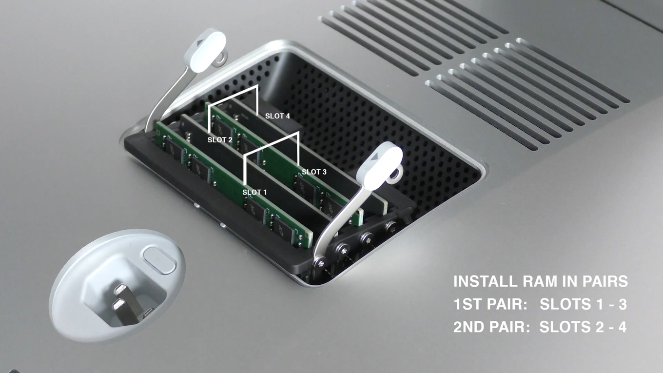 iMac (Retina 5K, 27インチ, 2020)のメモリスロットは2019年モデルと