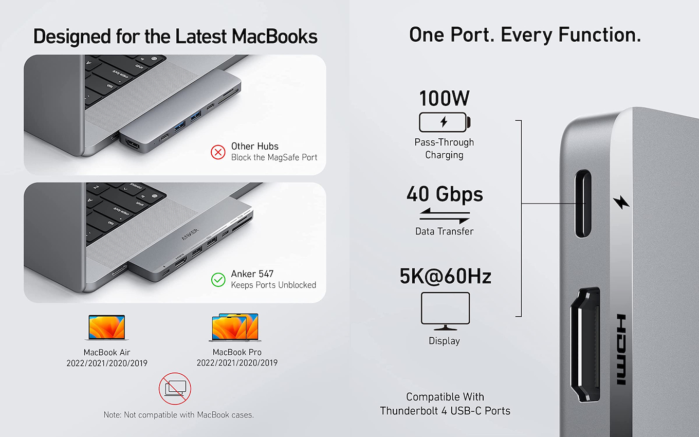 米Anker、MagSafe 3ポートを塞がないデザインへアップデートした