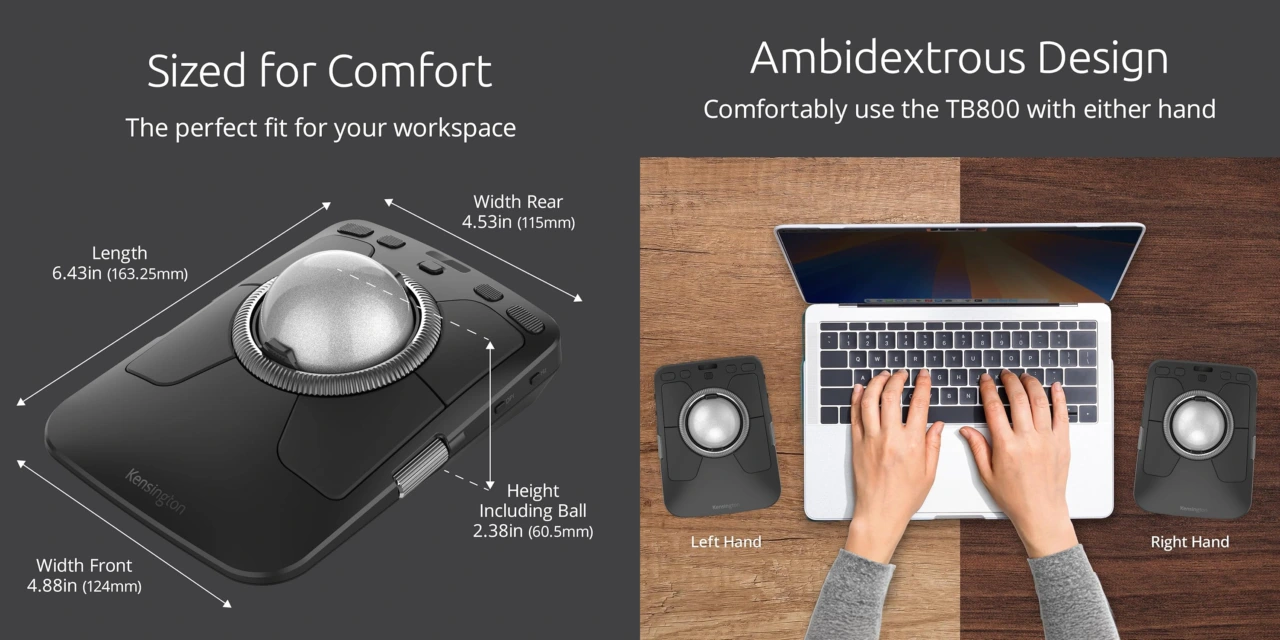 Kensington Expert Mouse TB800 EQ トラックボールのシルバーボール