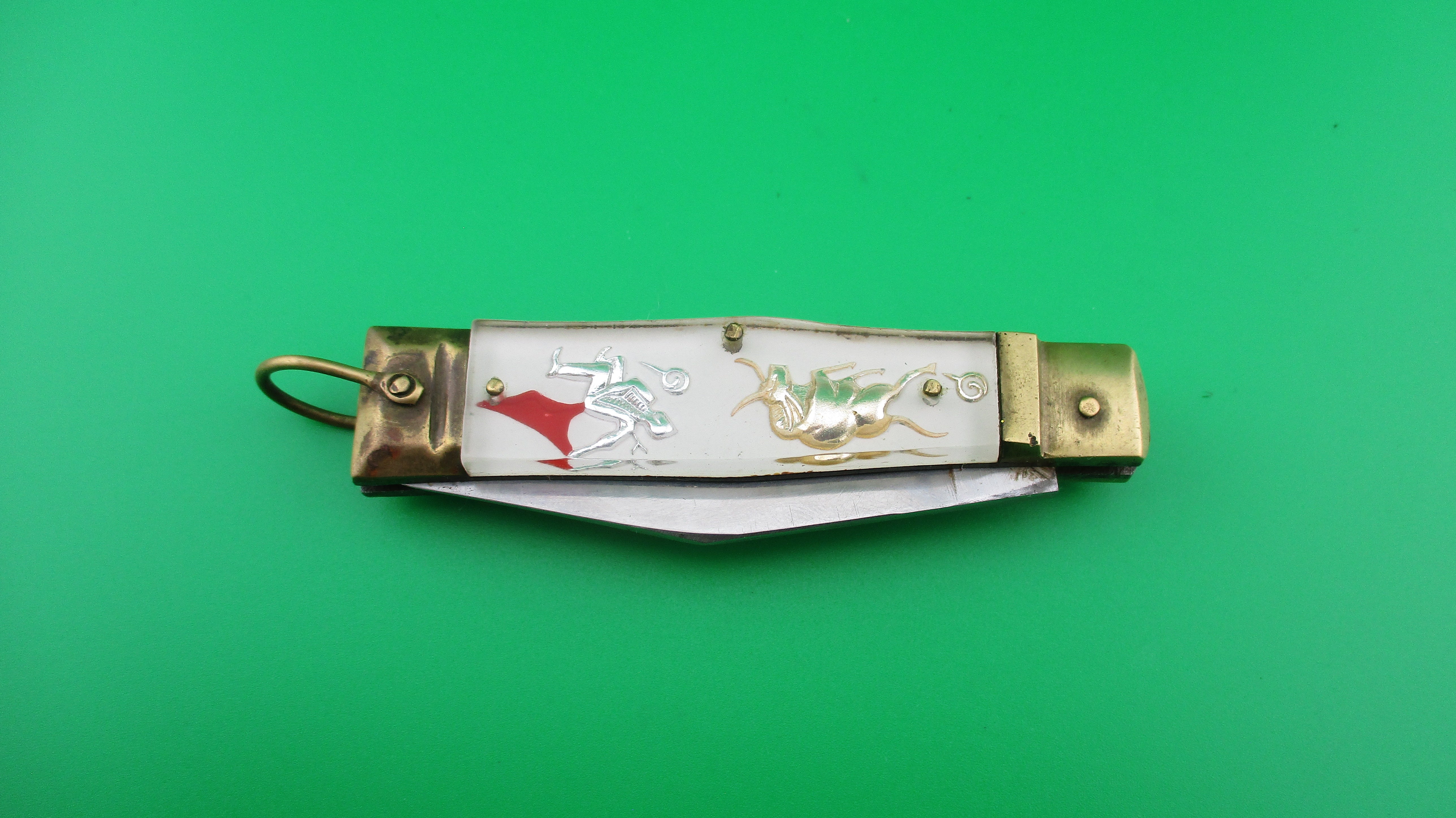 STAINLESS STEEL Bullfighter Dragon White 16cm Medium Vintage