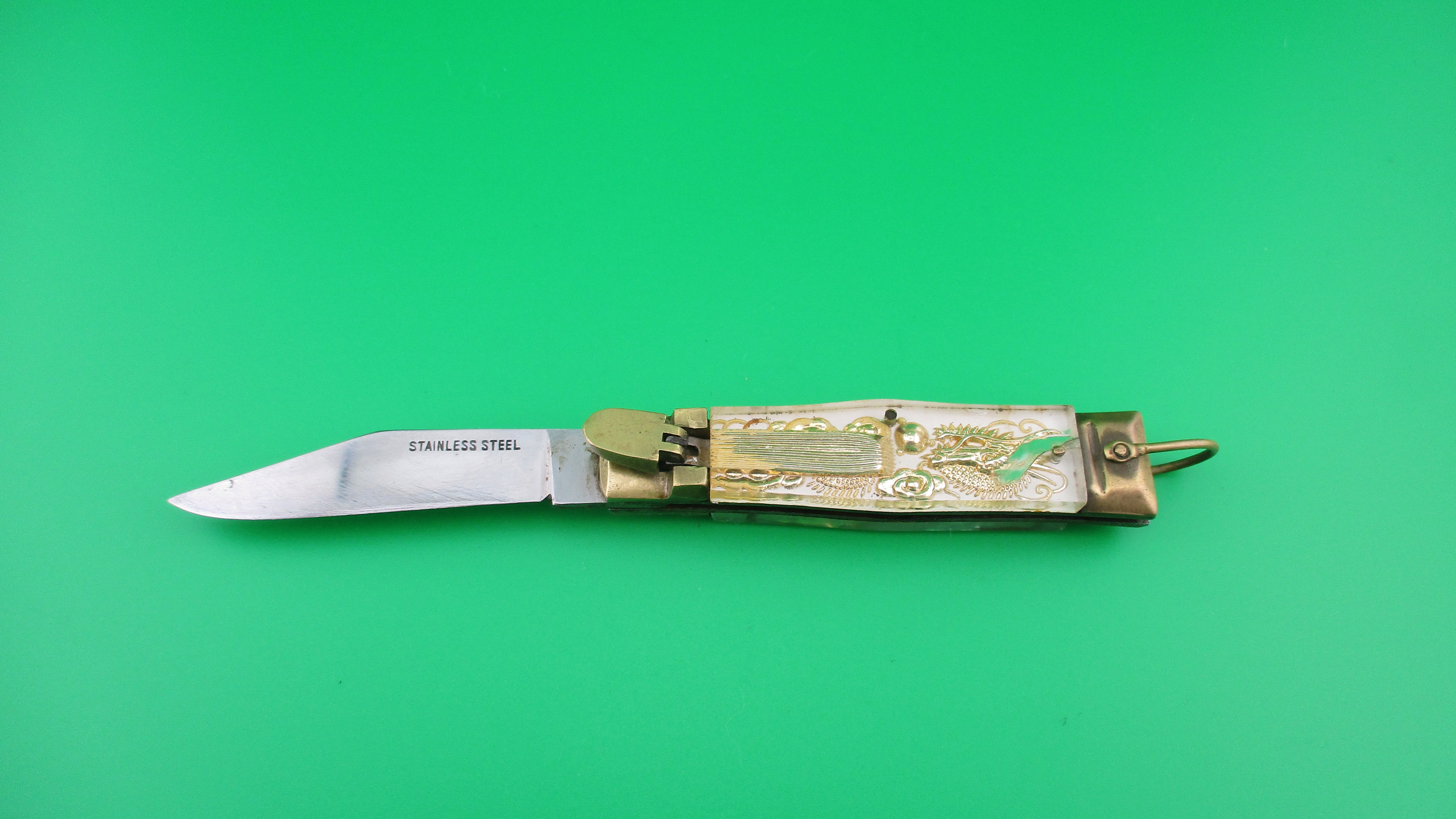 STAINLESS STEEL Bullfighter Dragon White 16cm Medium Vintage