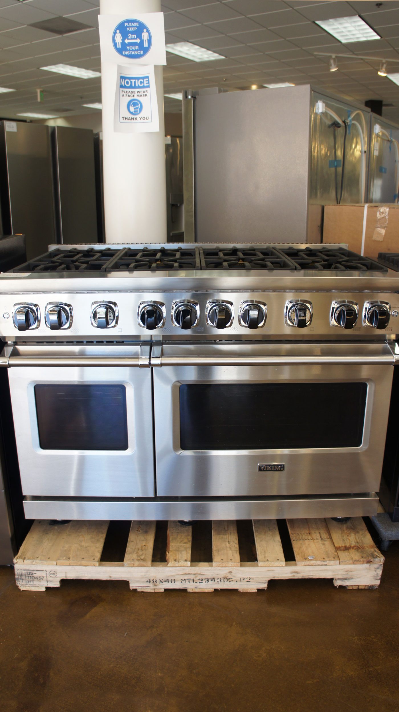 48″ Viking 7 Series VGR74828BSS 4.1 cu.ft. Gas Range – Appliances