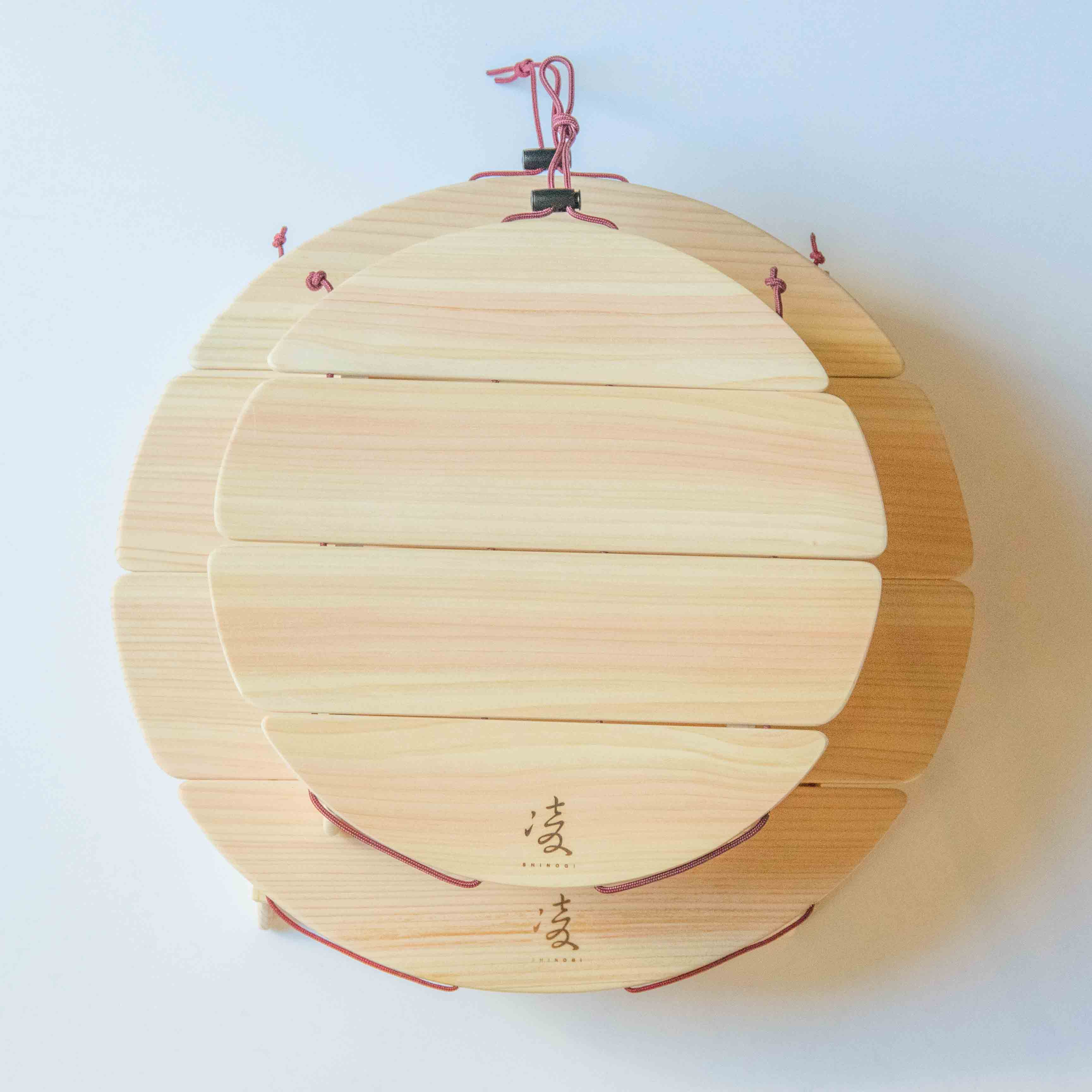 シノギチャブダイ240mm | 凌 | 小型の折り畳み檜テーブル