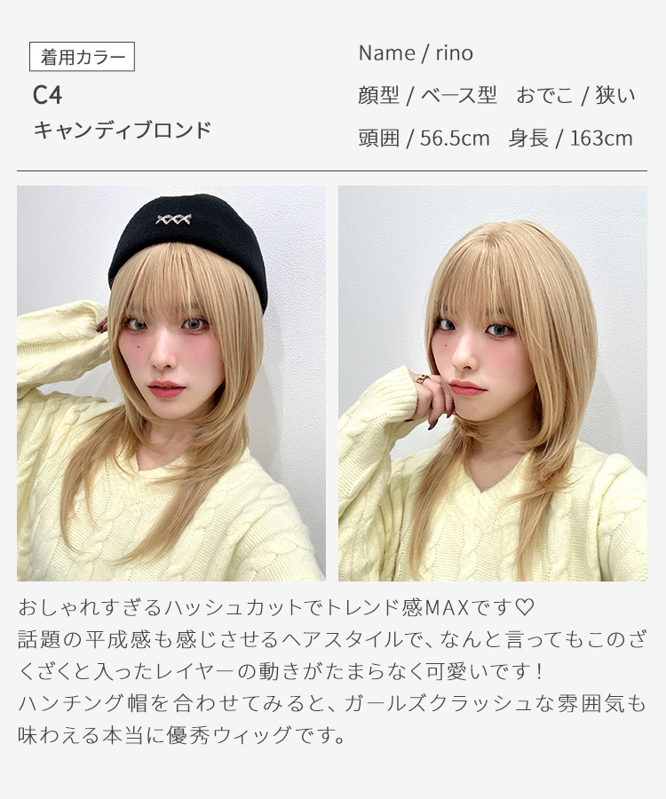 ウィッグ ロング/y2kハッシュカットロング [wg375]