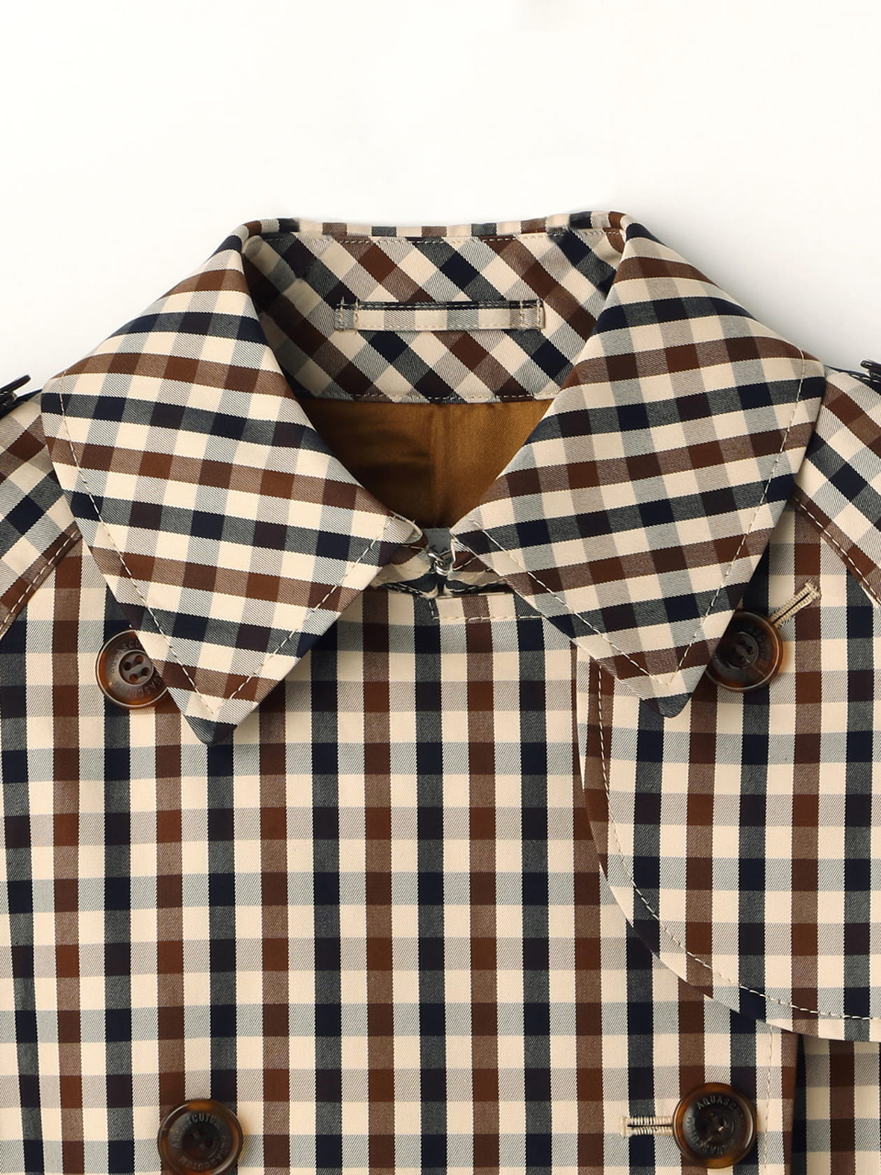 クラブチェック トレンチコート