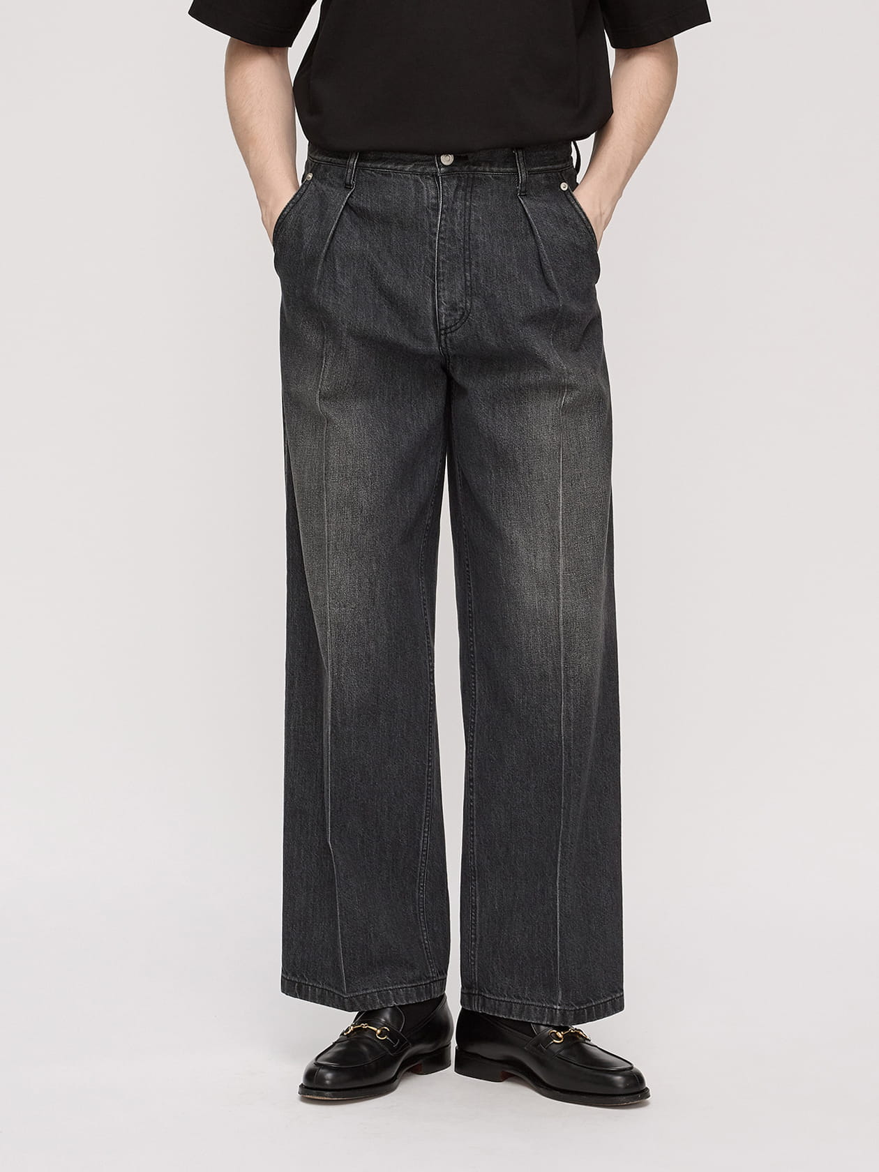 ブラックデニム パンツ