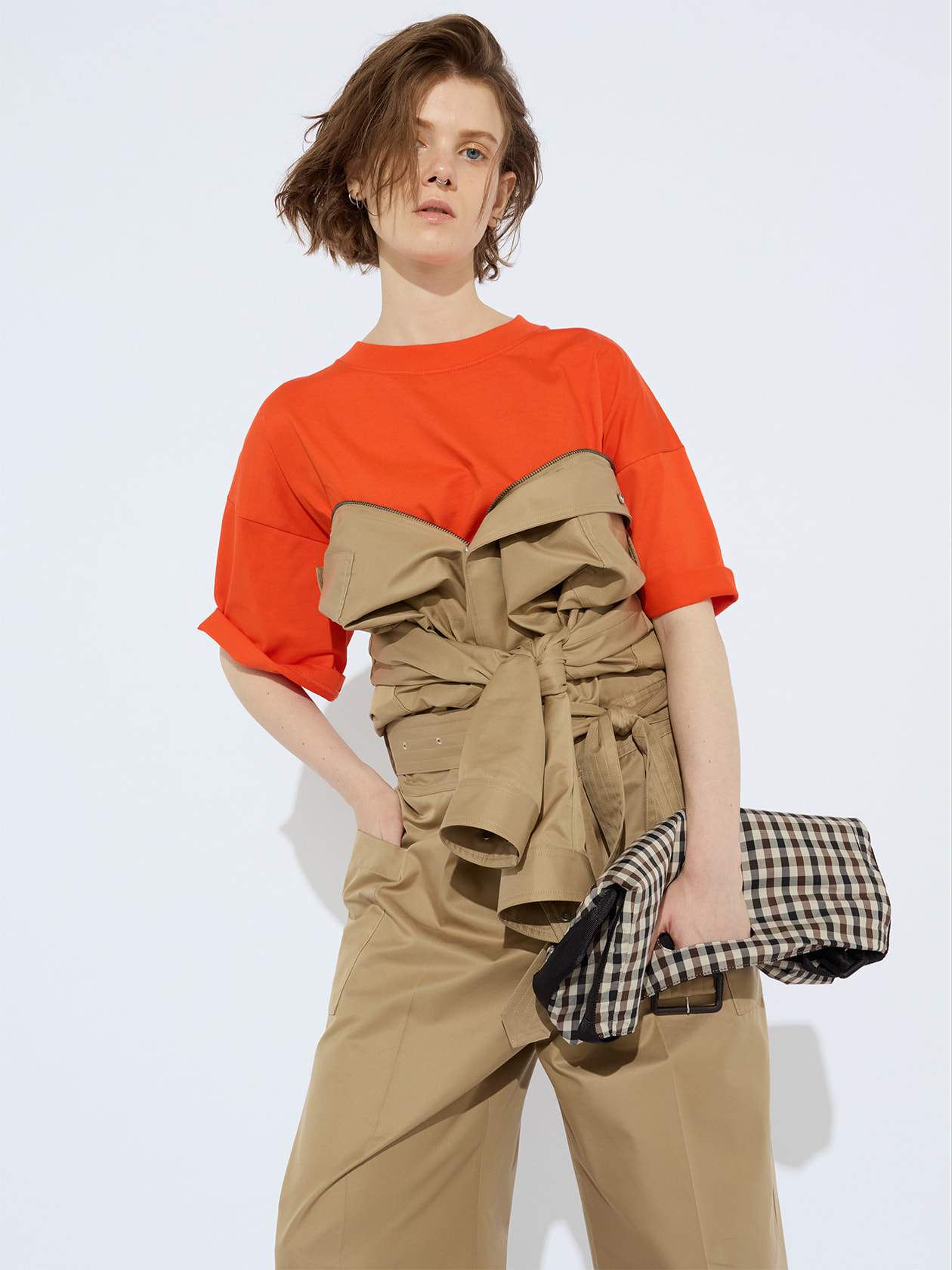 ギャバジン ジャンプスーツ