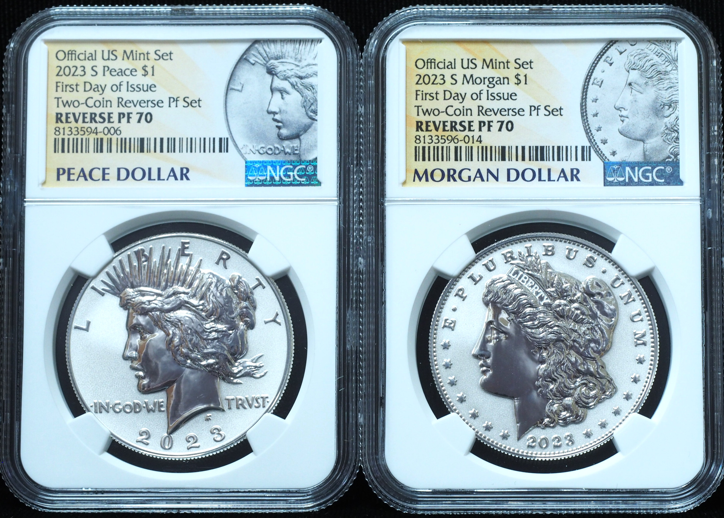 Buy 2023-S Morgan & Peace Dollar Reverse Proof PF70 NGC FDOI