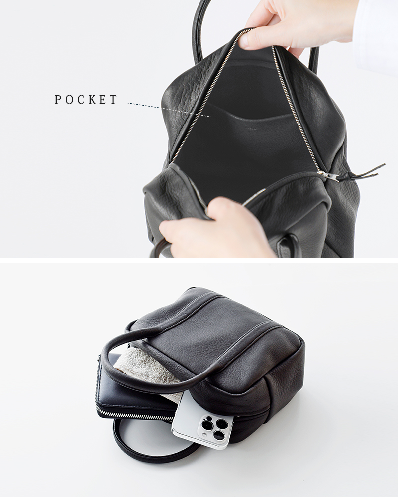 Aeta アエタ ディアレザー スクエア ボストン バッグ Sサイズ “SQUARE