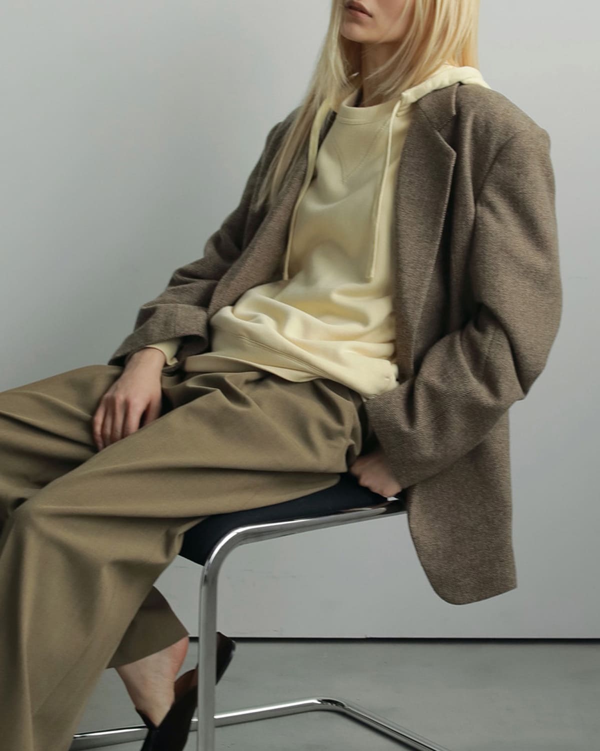 anuke アンヌーク ヘリンボーン ウール ジャケット “Herringbone Wool