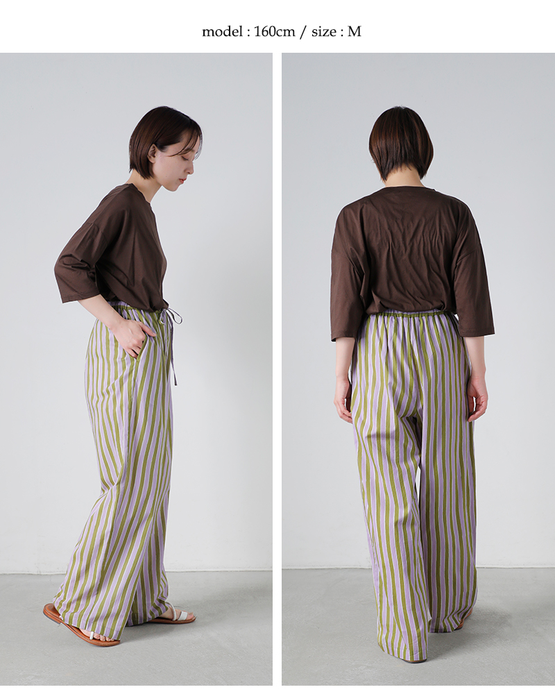 Sara Mallika サラマリカ コットン ウェーブストライプ プリント