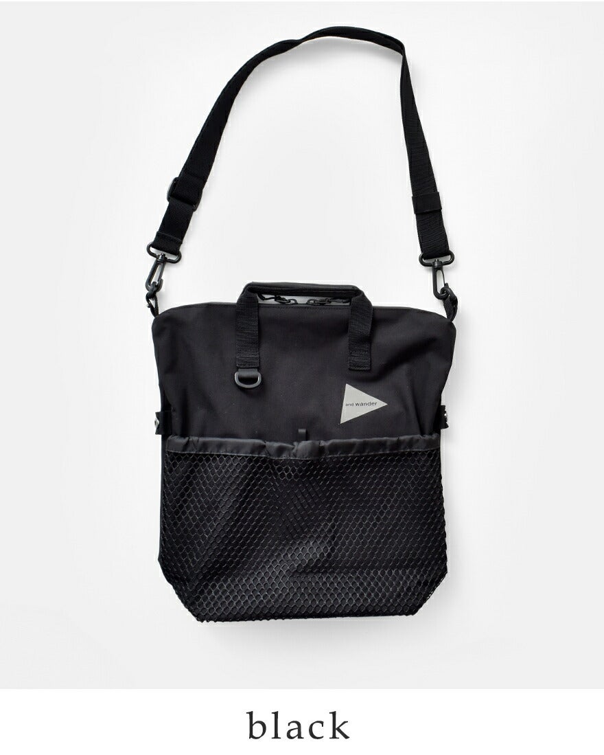and wander アンドワンダー 防水 2way ショルダーバッグ “PE/CO 2way